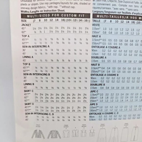 Butterick Sewing Pattern 3718 Girls Jacket Top Ski - Picture 3 of 3